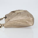Salvatore Ferragamo Vala Shoulder Bag Leather Beige Gold Auth 142849-4