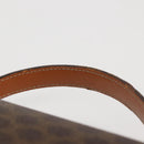 CELINE Macadam Canvas Hand Bag PVC Leather Brown Gold Auth 142852-8