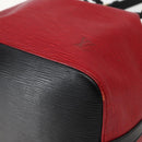 LOUIS VUITTON Epi Petit Noe Shoulder Bag Bicolor Black Red M44017 LV Auth 142857-9