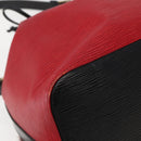 LOUIS VUITTON Epi Petit Noe Shoulder Bag Bicolor Black Red M44017 LV Auth 142857-14