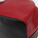 LOUIS VUITTON Epi Petit Noe Shoulder Bag Bicolor Black Red M44017 LV Auth 142857-15