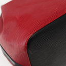 LOUIS VUITTON Epi Petit Noe Shoulder Bag Bicolor Black Red M44017 LV Auth 142857-16