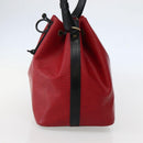 LOUIS VUITTON Epi Petit Noe Shoulder Bag Bicolor Black Red M44017 LV Auth 142857-4