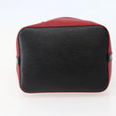 LOUIS VUITTON Epi Petit Noe Shoulder Bag Bicolor Black Red M44017 LV Auth 142857-5