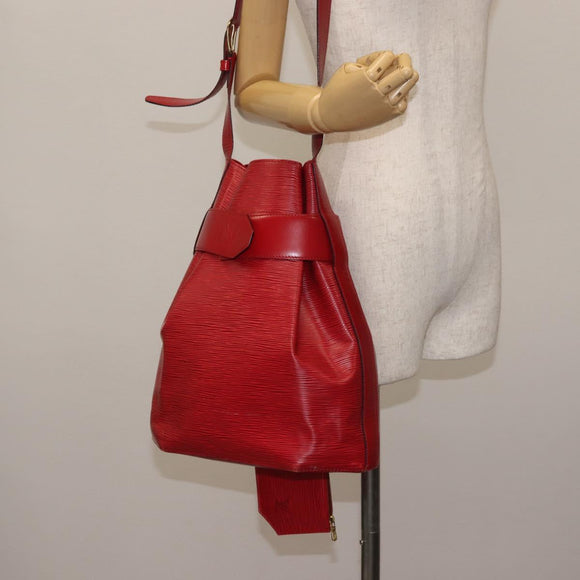 LOUIS VUITTON Epi Sac Depaule GM Shoulder Bag Red M80197 LV Auth 142859