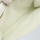 CELINE Shoulder Bag Leather White Silver Auth 142865-11