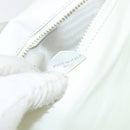 CELINE Shoulder Bag Leather White Silver Auth 142865-12