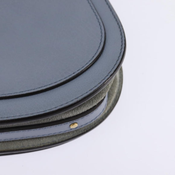 Chloe Nile Hand Bag Leather 2way Light Blue Gold Auth 142867