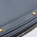 Chloe Nile Hand Bag Leather 2way Light Blue Gold Auth 142867-18