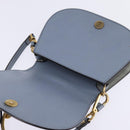 Chloe Nile Hand Bag Leather 2way Light Blue Gold Auth 142867-19