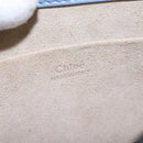 Chloe Nile Hand Bag Leather 2way Light Blue Gold Auth 142867-20