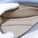 Chloe Nile Hand Bag Leather 2way Light Blue Gold Auth 142867-11