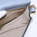 Chloe Nile Hand Bag Leather 2way Light Blue Gold Auth 142867-21
