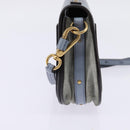 Chloe Nile Hand Bag Leather 2way Light Blue Gold Auth 142867-4