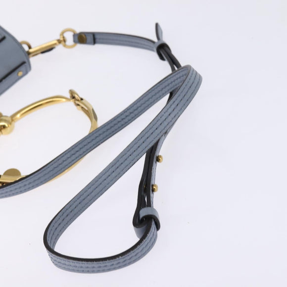 Chloe Nile Hand Bag Leather 2way Light Blue Gold Auth 142867