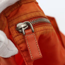 PRADA Tote Bag Nylon Orange Silver Auth 142868-10