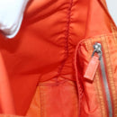 PRADA Tote Bag Nylon Orange Silver Auth 142868-19