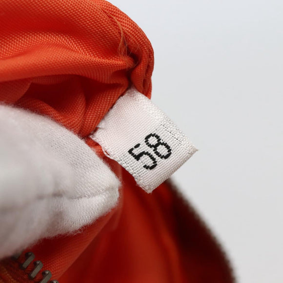 PRADA Tote Bag Nylon Orange Silver Auth 142868