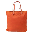 PRADA Tote Bag Nylon Orange Silver Auth 142868-2