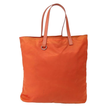 PRADA Tote Bag Nylon Orange Silver Auth 142868 - 0