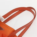 PRADA Tote Bag Nylon Orange Silver Auth 142868-14