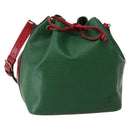 LOUIS VUITTON Epi Petit Noe Shoulder Bag Bicolor Green Red M44147 LV Auth 142869-1