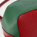 LOUIS VUITTON Epi Petit Noe Shoulder Bag Bicolor Green Red M44147 LV Auth 142869-14