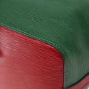 LOUIS VUITTON Epi Petit Noe Shoulder Bag Bicolor Green Red M44147 LV Auth 142869-15