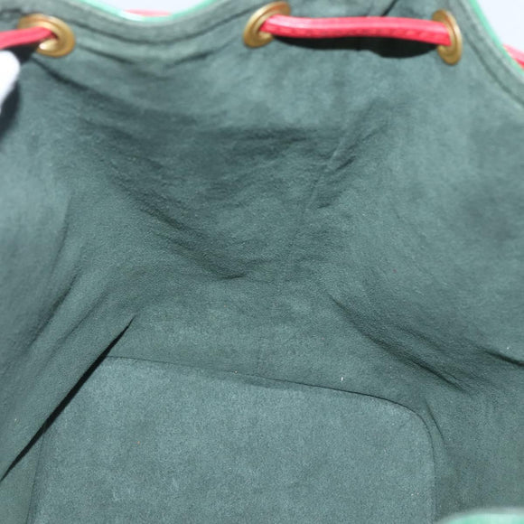 LOUIS VUITTON Epi Petit Noe Shoulder Bag Bicolor Green Red M44147 LV Auth 142869