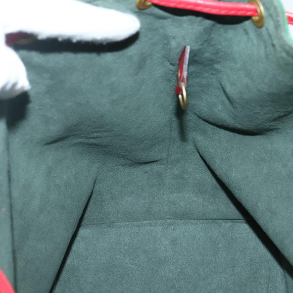 LOUIS VUITTON Epi Petit Noe Shoulder Bag Bicolor Green Red M44147 LV Auth 142869