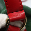 LOUIS VUITTON Epi Petit Noe Shoulder Bag Bicolor Green Red M44147 LV Auth 142869-12