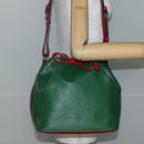 LOUIS VUITTON Epi Petit Noe Shoulder Bag Bicolor Green Red M44147 LV Auth 142869-20