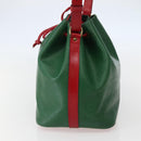 LOUIS VUITTON Epi Petit Noe Shoulder Bag Bicolor Green Red M44147 LV Auth 142869-4