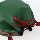 LOUIS VUITTON Epi Petit Noe Shoulder Bag Bicolor Green Red M44147 LV Auth 142869-6