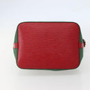 LOUIS VUITTON Epi Petit Noe Shoulder Bag Bicolor Green Red M44147 LV Auth 142869-5