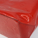 LOUIS VUITTON Monogram Vernis Reade PM Hand Bag Red Rouge M91088 LV Auth 142871-15