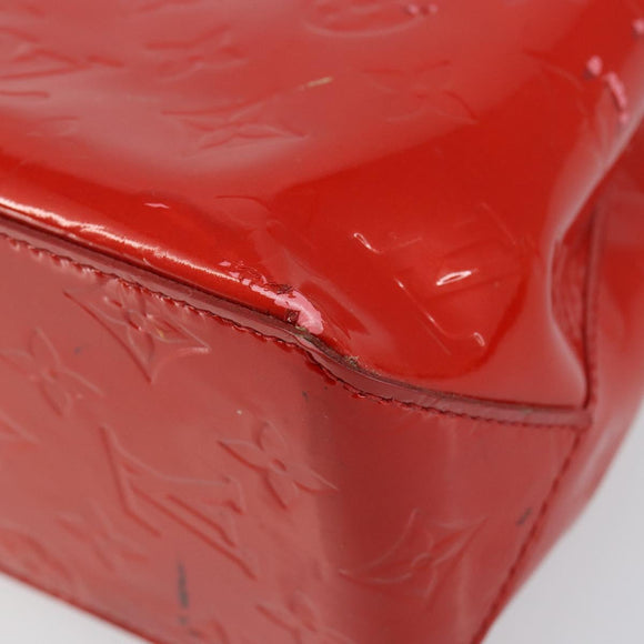 LOUIS VUITTON Monogram Vernis Reade PM Hand Bag Red Rouge M91088 LV Auth 142871