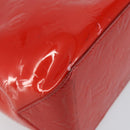 LOUIS VUITTON Monogram Vernis Reade PM Hand Bag Red Rouge M91088 LV Auth 142871-17
