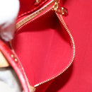 LOUIS VUITTON Monogram Vernis Reade PM Hand Bag Red Rouge M91088 LV Auth 142871-22