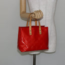 LOUIS VUITTON Monogram Vernis Reade PM Hand Bag Red Rouge M91088 LV Auth 142871-23