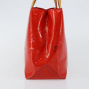 LOUIS VUITTON Monogram Vernis Reade PM Hand Bag Red Rouge M91088 LV Auth 142871-3