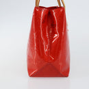 LOUIS VUITTON Monogram Vernis Reade PM Hand Bag Red Rouge M91088 LV Auth 142871-4