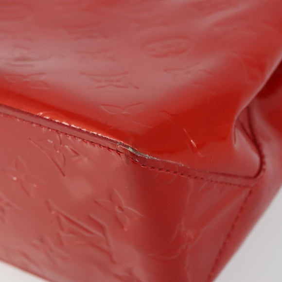 LOUIS VUITTON Monogram Vernis Reade PM Hand Bag Red Rouge M91088 LV Auth 142872