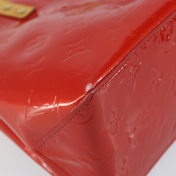 LOUIS VUITTON Monogram Vernis Reade PM Hand Bag Red Rouge M91088 LV Auth 142872