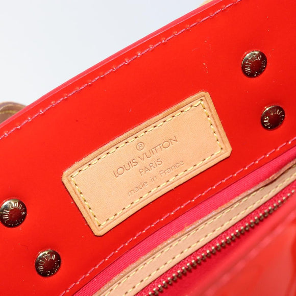 LOUIS VUITTON Monogram Vernis Reade PM Hand Bag Red Rouge M91088 LV Auth 142872