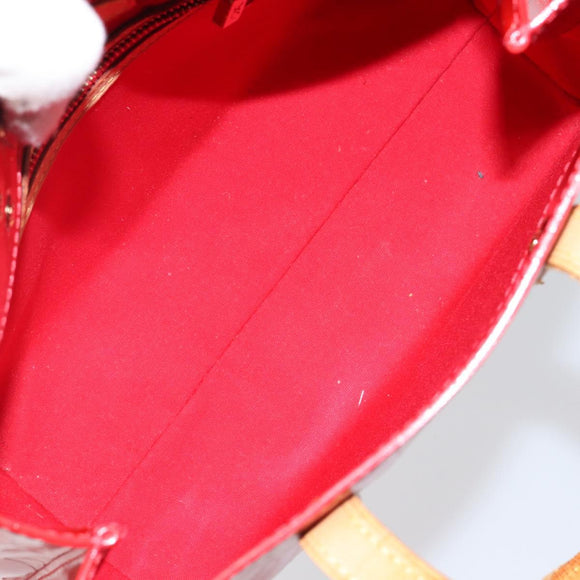 LOUIS VUITTON Monogram Vernis Reade PM Hand Bag Red Rouge M91088 LV Auth 142872