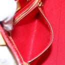LOUIS VUITTON Monogram Vernis Reade PM Hand Bag Red Rouge M91088 LV Auth 142872-11