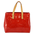 LOUIS VUITTON Monogram Vernis Reade PM Hand Bag Red Rouge M91088 LV Auth 142872-13