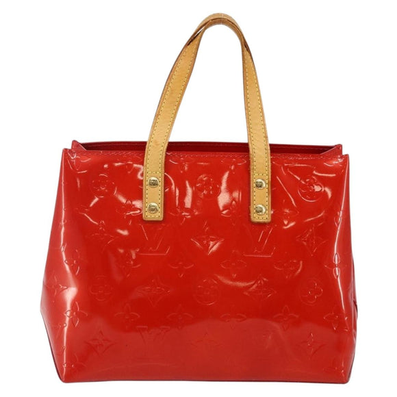 LOUIS VUITTON Monogram Vernis Reade PM Hand Bag Red Rouge M91088 LV Auth 142872