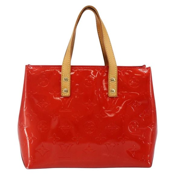 LOUIS VUITTON Monogram Vernis Reade PM Hand Bag Red Rouge M91088 LV Auth 142872